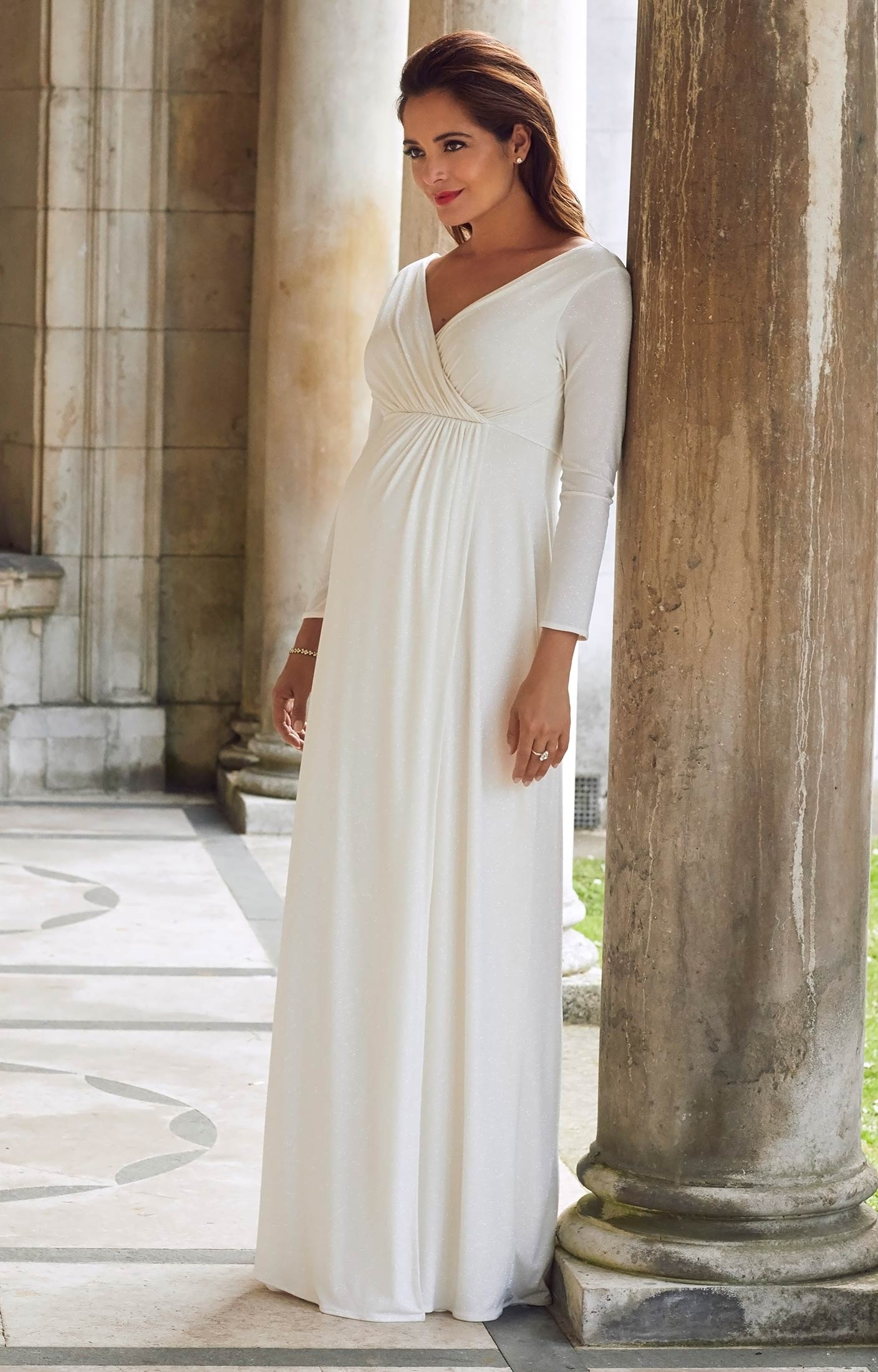 Isabel graviditets kjole hvid